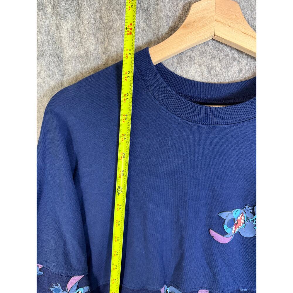Disney World Stitch Spirit Jersey Blue Adult Large Long Sleeve All Over - Picture 10 of 10